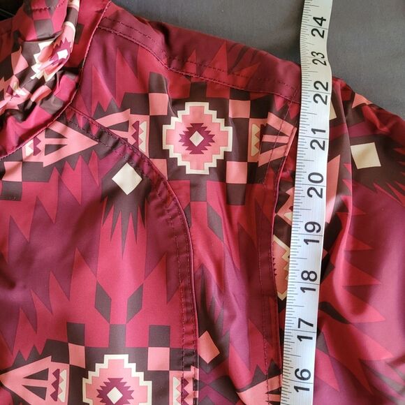 Ariat Coat Womens Small Red Western Stable Jacket Aztec Full Zip Cowgirl Alamo - Picture 5 of 10